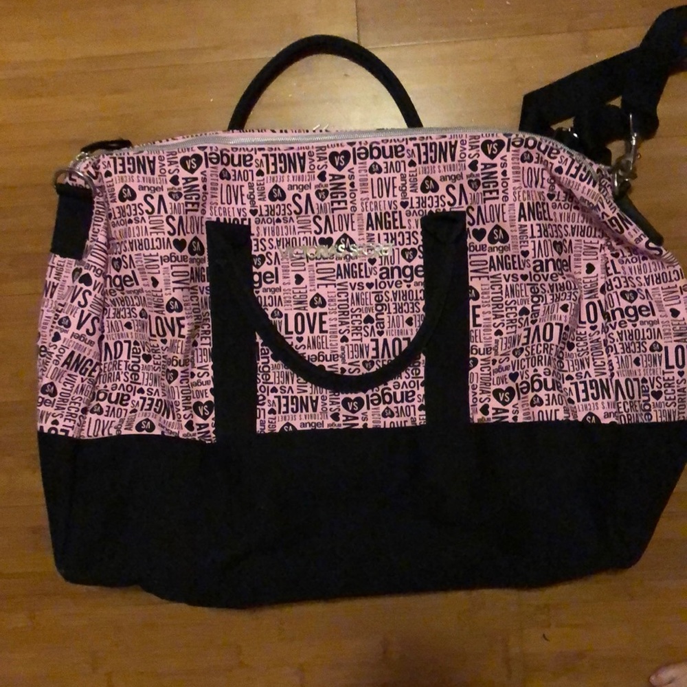 NEW Vs Victoria’s Secret large pink logo weekender tote